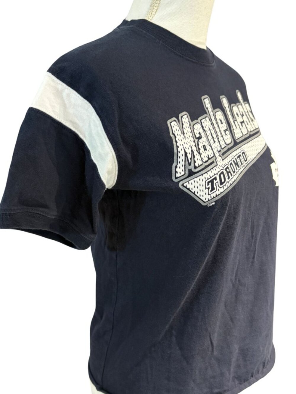 Vtg 90s Toronto Maple Leafs Shirt CGW Canadian Graphics West Size XS/Youth L - Picture 3 of 14